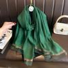 Fashion Real Silk Wool Scarf Women Neck Shawls Wraps Ladies Foulard Scarves Pashmina Female Hijab Bandana Bufanda Solid Poncho