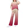 Girls' 2-Piece Set - Short Sleeve Tee & Wide Leg Pants