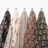 115Cm Square Scarf Chiffon Hijab Floral Printing Sun Protection Shawl Print Muslim Fashion Muslim Woman Turban Hijabs Bandana