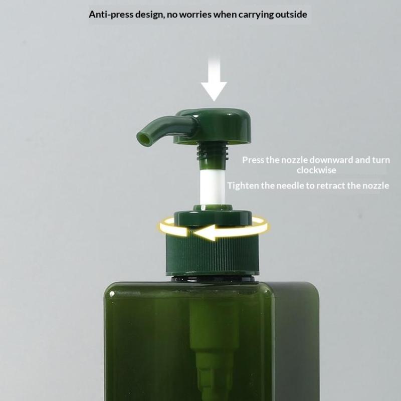 100-650Ml Square Bathroom Soap Dispensers Refillable Shampoo Shower Gel Holder Portable Travel Dispenser Empty Bath Pump Bottle