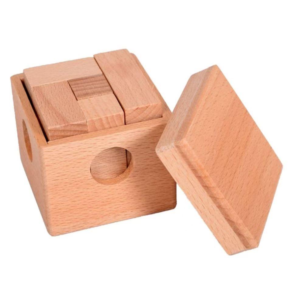 Soma Cube Puzzle in Wood Box Difficult Brain Teasers For Adults Teens Kids IQ Challenge Mind Logic Games Intellectual Toys