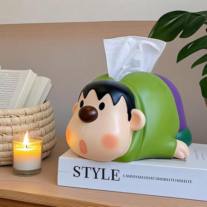 LIEI Cartoon Chubby Tiger Desktop Tissue Box