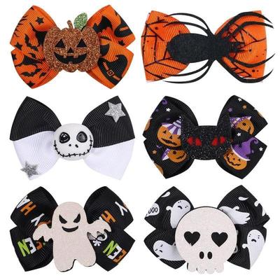 Halloween Kreslený Pavouk Dýně Sponka do Vlasů Černá Kočka Lebka Vlasové Doplňky pro Dívky Denní Maškarní Párty Dekorace Dárky