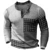 Maglietta vintage a maniche lunghe da uomo con stampa DTG 3D