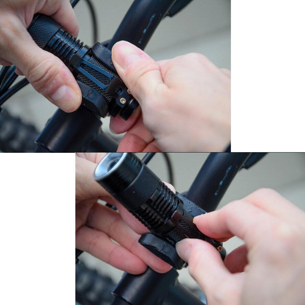 2 szt. Uchwyt na latarkę rowerową z obrotem o 360 stopni, Uchwyt do montażu, Wspornik do latarki rowerowej, Stojak, Uchwyt wspierający