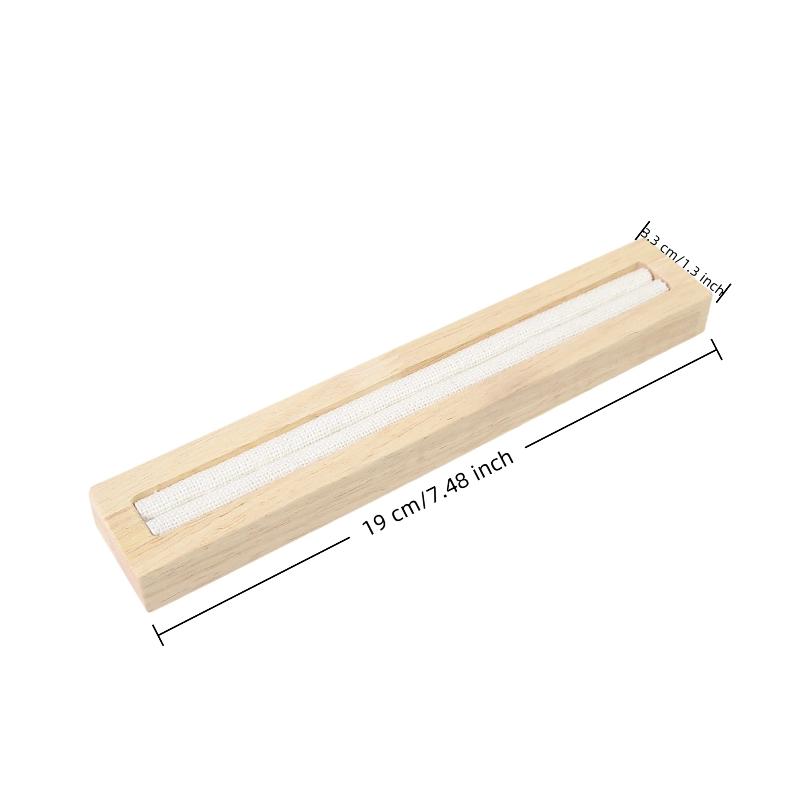 Wood Rectangle Shape Jewelry Tray With French Velvet Lining Ring Holder Earrings Bracelet Display Plate Jewellery Storage Stand