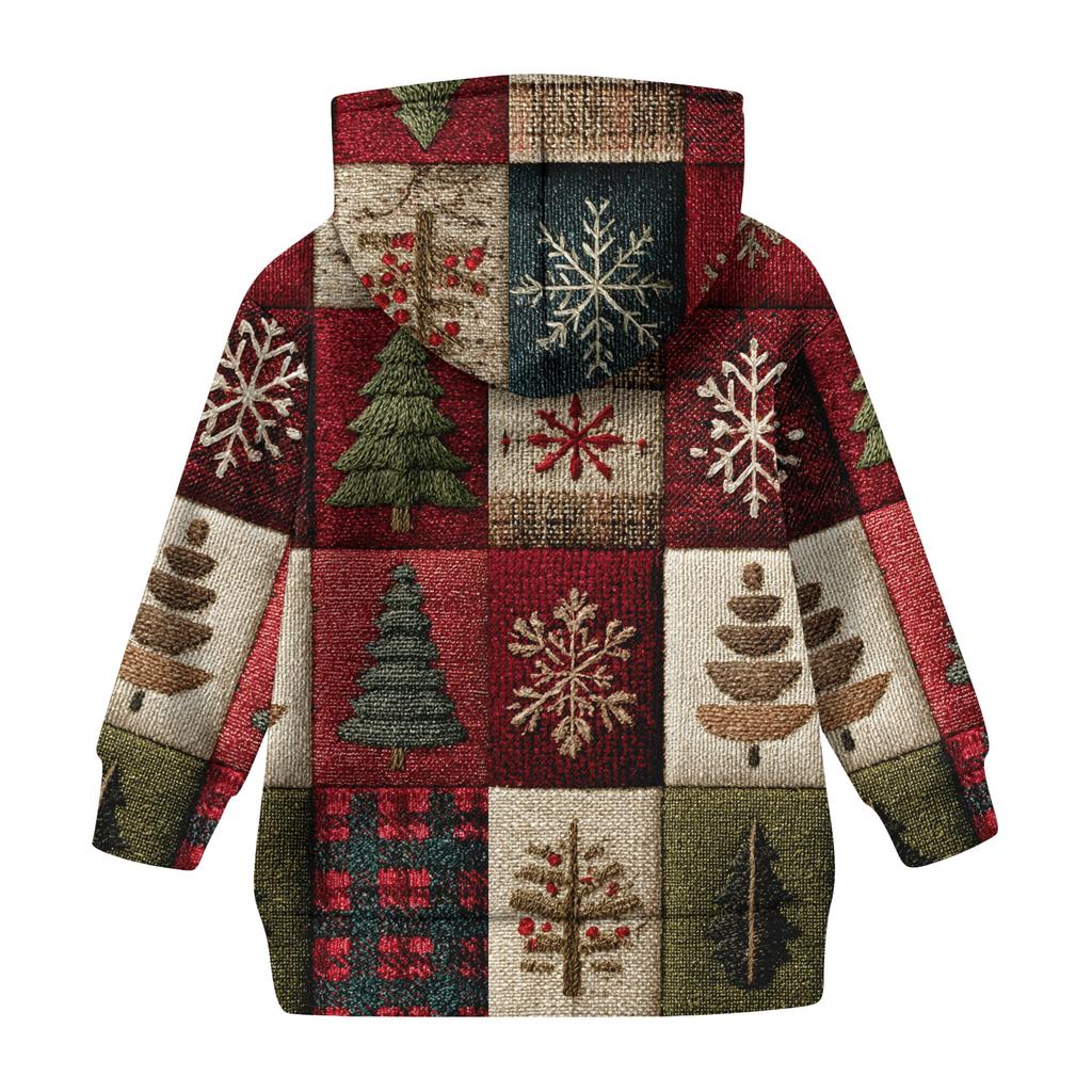 Jenters hettegenser med batikkmønster - Pullover med trykk