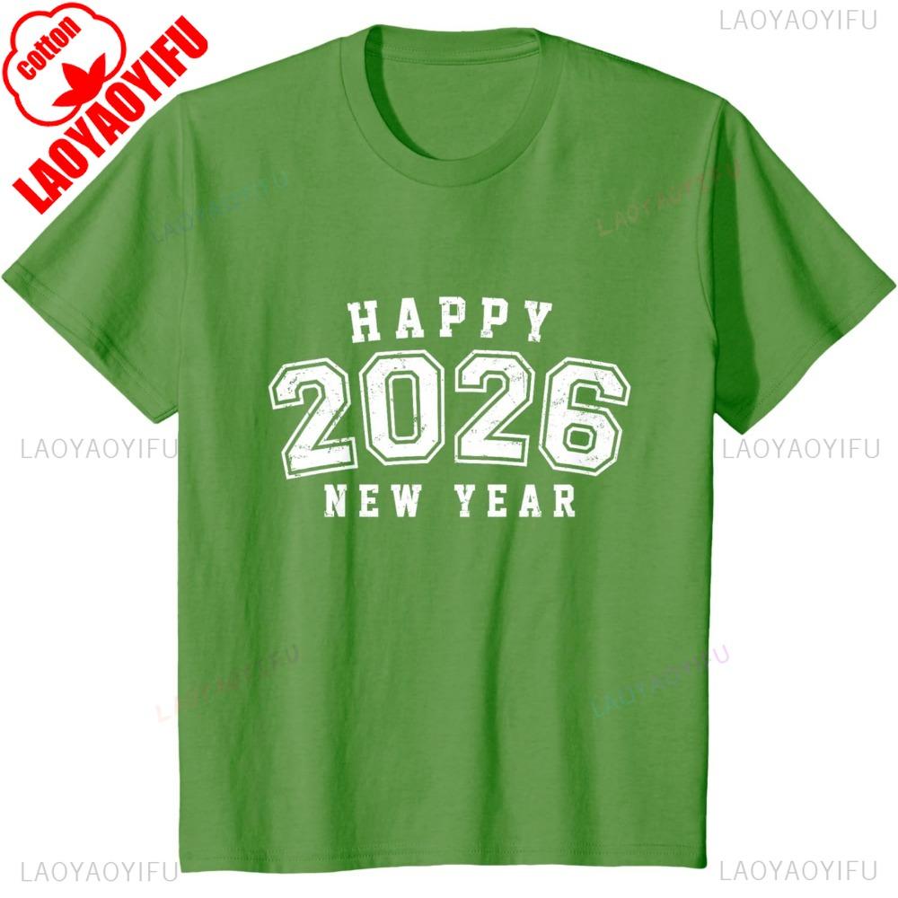 New Years Eve Party Supplies 2026 Happy New Year Men Women TShirt New Years Celebration Party Unisex Summer Shortsleeve Tops