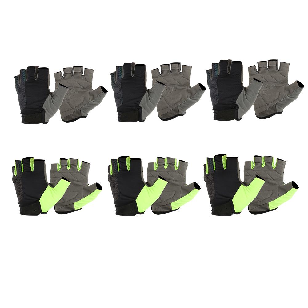 

Outdoor Damping Half Finger Cycling Gloves Accessory with Hook&loop gray M gray M