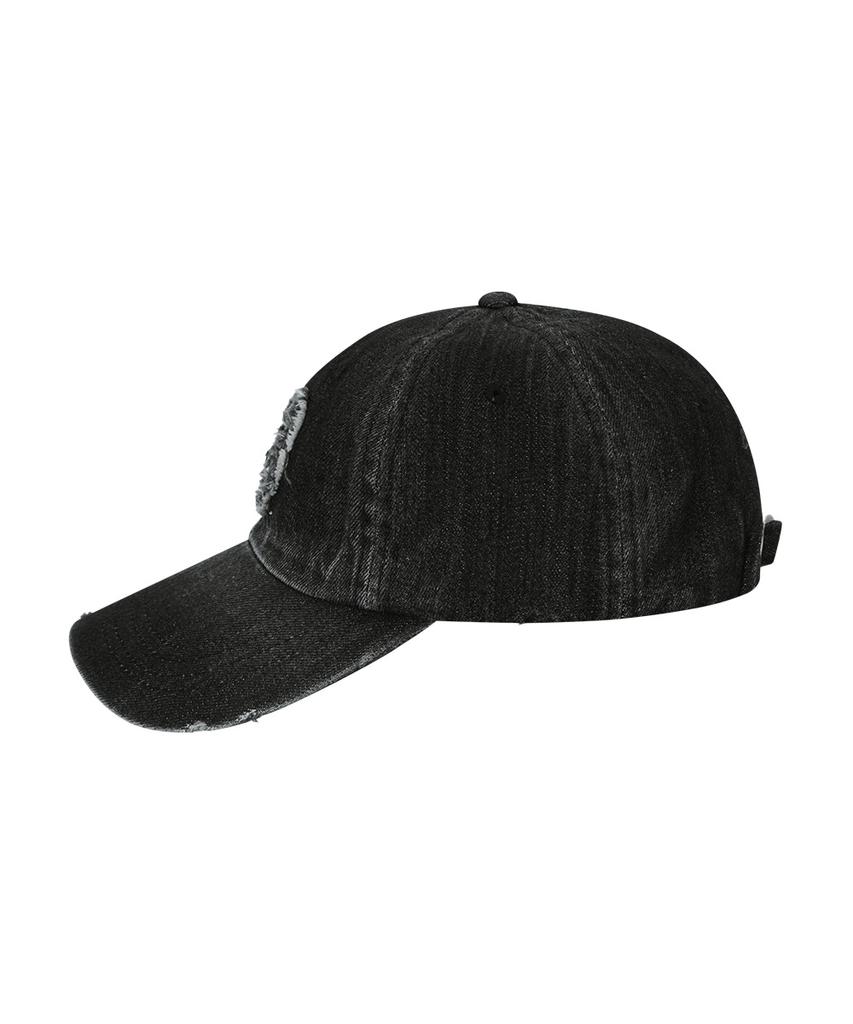 Aejeuon Denim Patch Ball Cap / Black