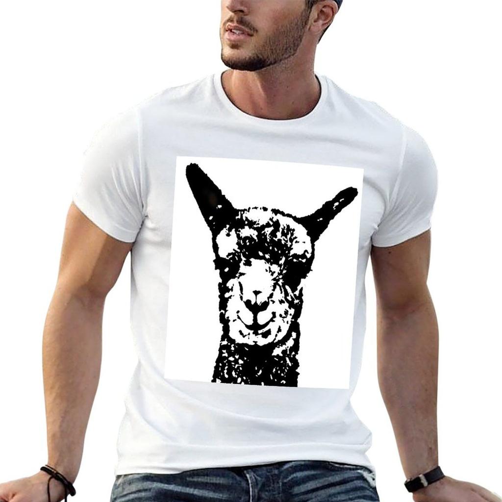 Cutie Alpaca T-Shirt man t shirt cotton high quality essential t shirt anime tshirt T-shirt