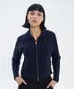 BLOND9 Fluffy Cable Knit Zip-Up_Navy