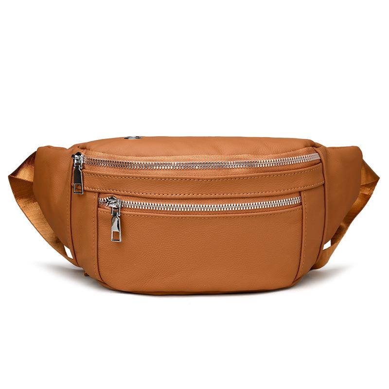 

Multi-functional Men s Single-shoulder Bag, Genuine Leather Crossbody Bag, Casual Sports Waist Bag