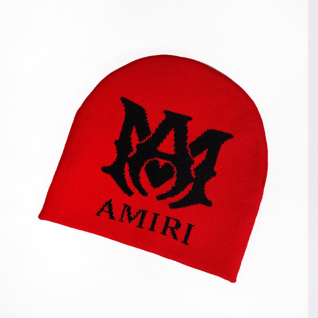 Letter Amiri Pattern Knitted Cap Beanie Hat Fashion Casual Outdoor Gift Warm