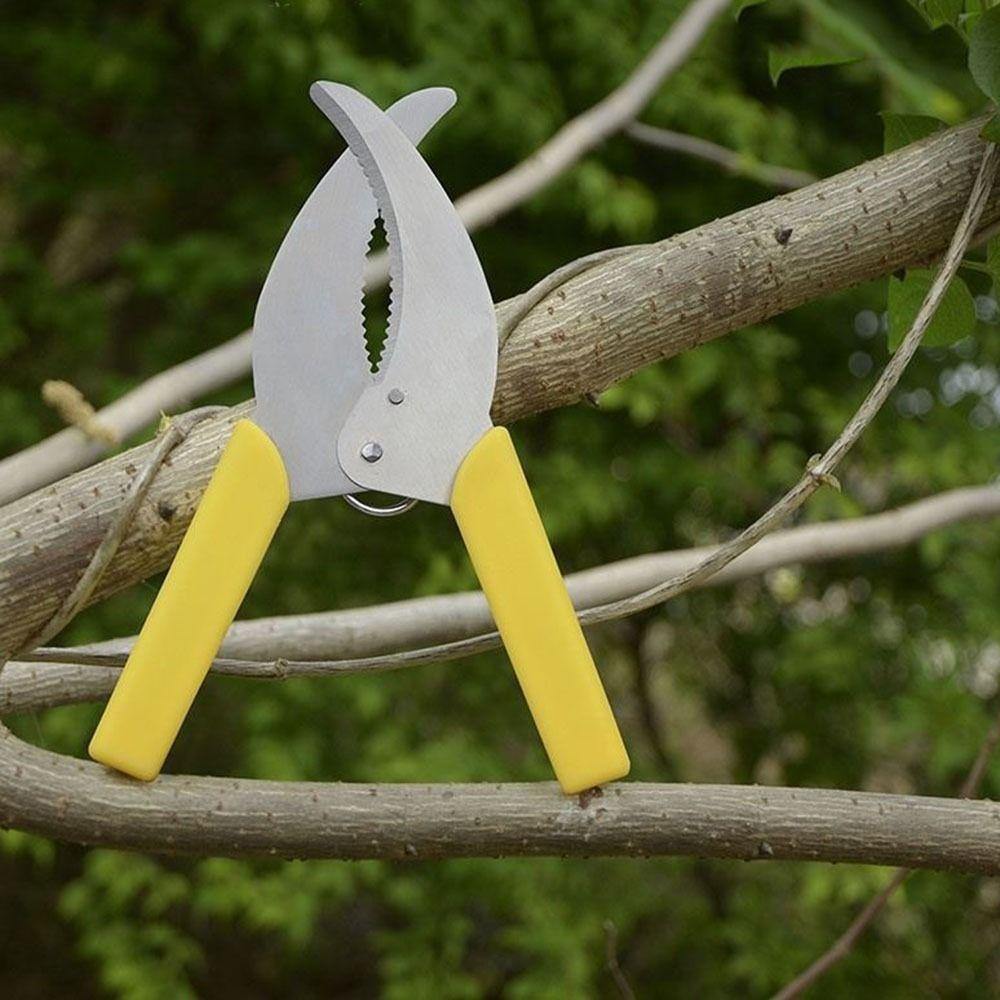 Comfortable Grip Garden Ring Shear Serrated Edge Tree Branches Ring Barking Cutter  Potted