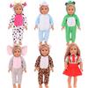 18-Inch American Doll Clothes: Cute Animal Hooded Robe Pajamas (43cm)