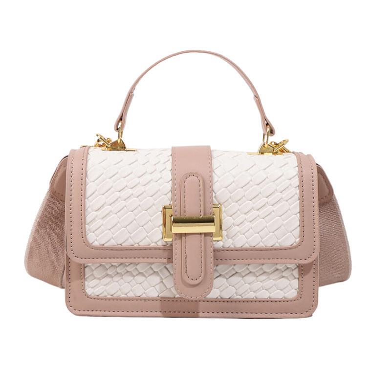 Chic And Trendy Pu Leather Shoulder Bag With Quilted Pattern And Stitching Detail