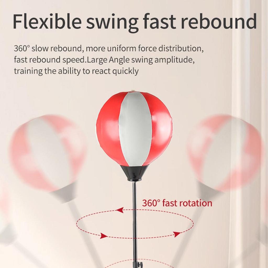 Freistehender Boxsack Boxball Training MMA Sport mit Handschuhen und Matte Verstellbare Höhe 125-145cm für Über 13 Jahre