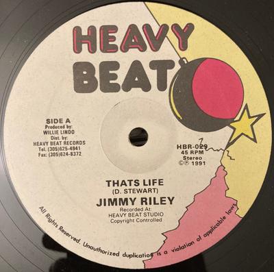 12inch Record JIMMY RILEY - Thats Life HBR029 Heavy Beat 1991 US Reggae, Ska & Dub Used