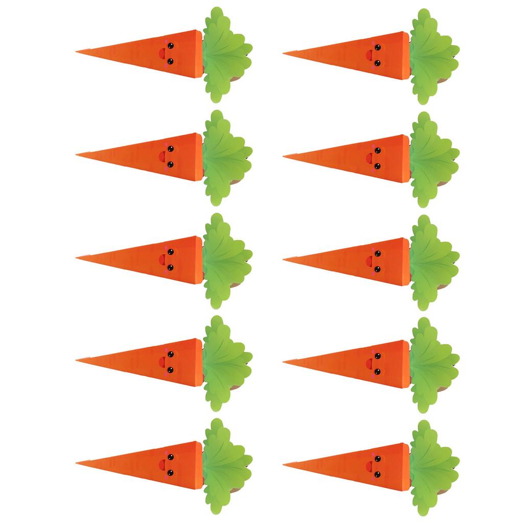 Pack Of 10 Easter Treat Boxes Cardboard Candy Box Carrot Shape Candy Container For Spring Gifts And Cookies Organizing