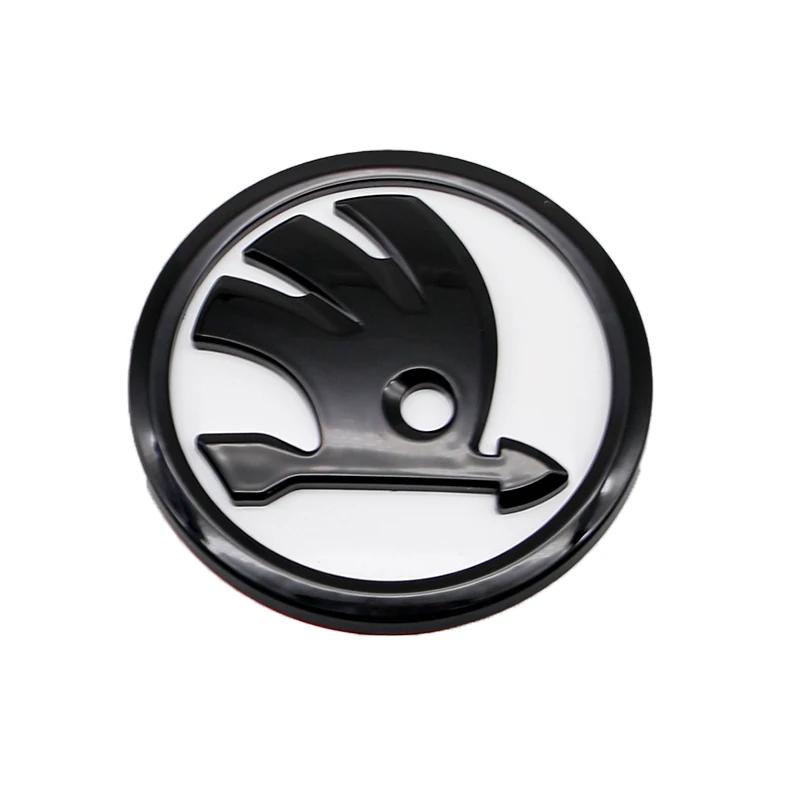 LEDD9 2026 Hot For SKODA 8cm 9cm 10cm Emblem Car Front Hood Badge Rear Trunk Sticker For Skoda S Skoda Kodiaq Fabia Kamiq Karoq Octavi