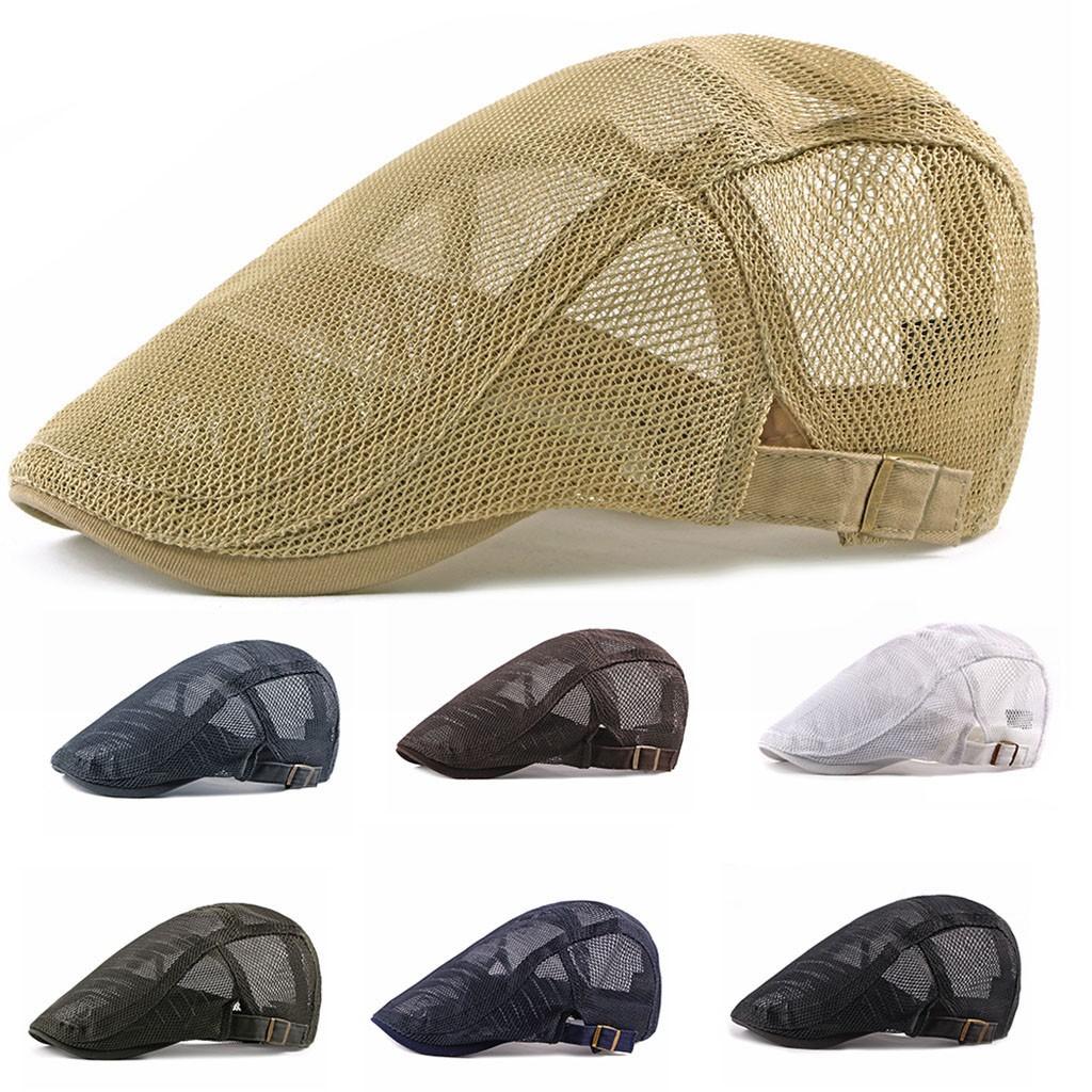 

Летняя шляпа из дышащей сетки для взрослых, берет газетчика, плоская кепка таксиста