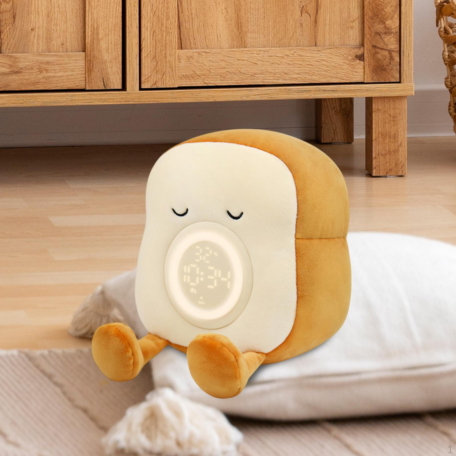 

Плюшевый будильник лампа милый ночник портативный регулируемый тост кровать цифровой Eyes closed