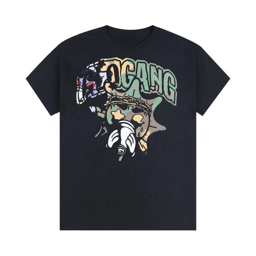 New Y2K American Street Hip Hop Style GOLOGANG Cartoon Men's and Women's Printed Loose T-Shirt Versatile Personality