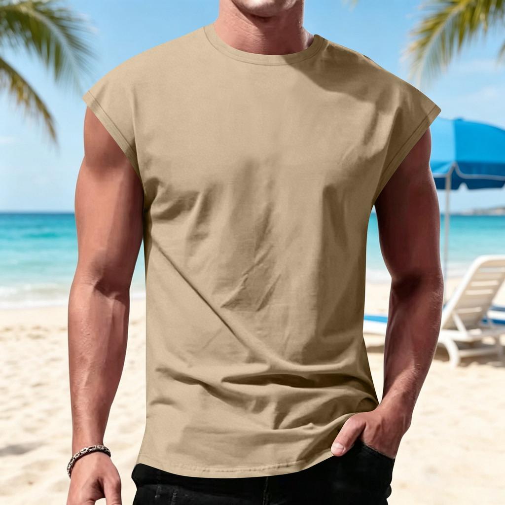 Men's Casual Button Front Vest Sleeveless Tank Top for Everyday Wear