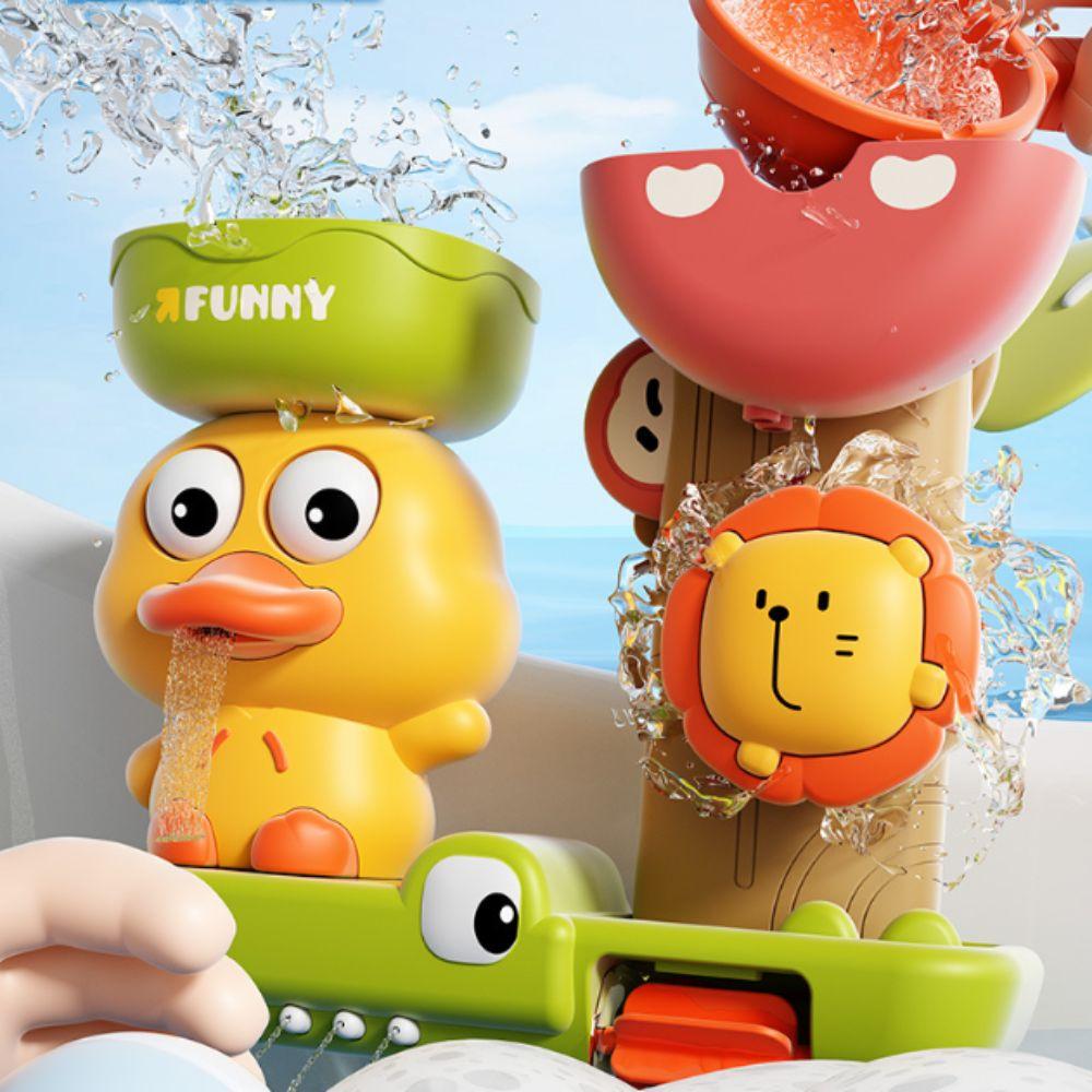Wall Suction Cup Baby Spin Top Bath Toys Crocodie Baby Shower Toy Rotating Water Wheel Toy  Home