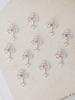 10pcs Gold SilverCross Nail Charms 3D White Pink Rhinestones Nail Art Decorations DIY Nail Gems Nail Supplies