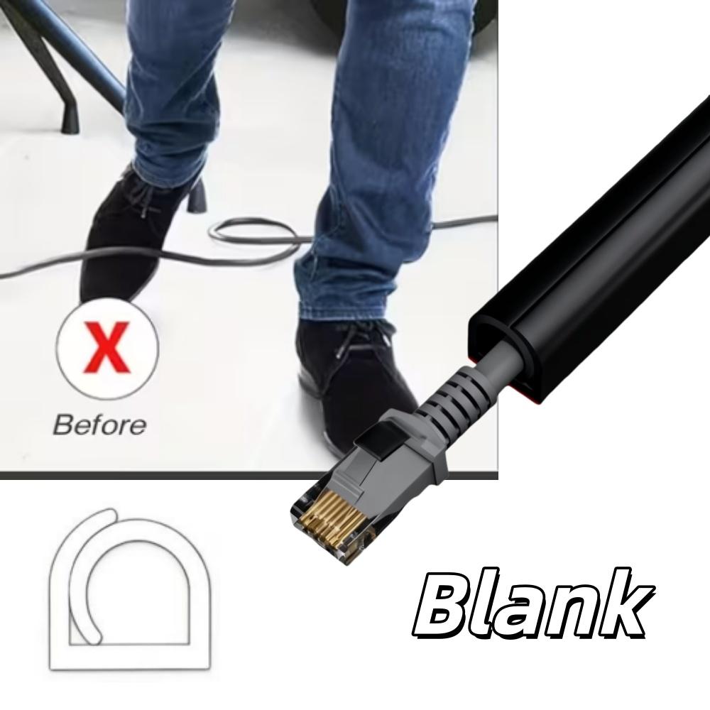 

1PC 2m/78.74 in PVC floor cable cover, allowing wires to pass through freely,firmly adhering to walls/desktops 2m чёрный