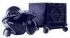 Cabico HAKOBU/RIKU CART & CONTAINER Set (Black Ver.), 1/12 Scale Plastic Model Kit, Approximately 75mm Long (MIM-020-BK)