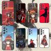 Megumin Anime K-KonoSubaS Phone Case For Samsung S25,S24,S21,S22,S23,S30,Ultra,S20,Plus,Fe,Note,10,9,5G Black Cover