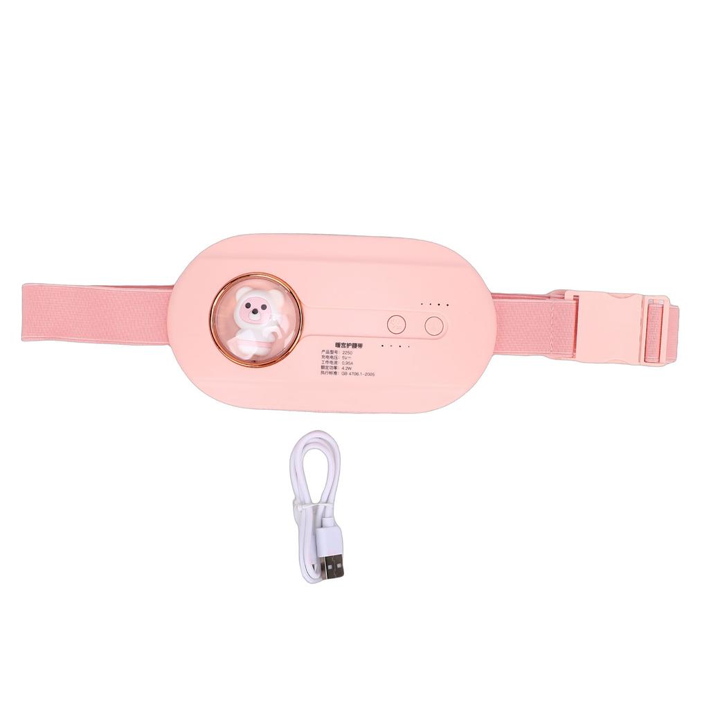Portable Heating Pad Cordless Massage Electric Uterus Heating Belt with Adjustable Strap Temperature Control
