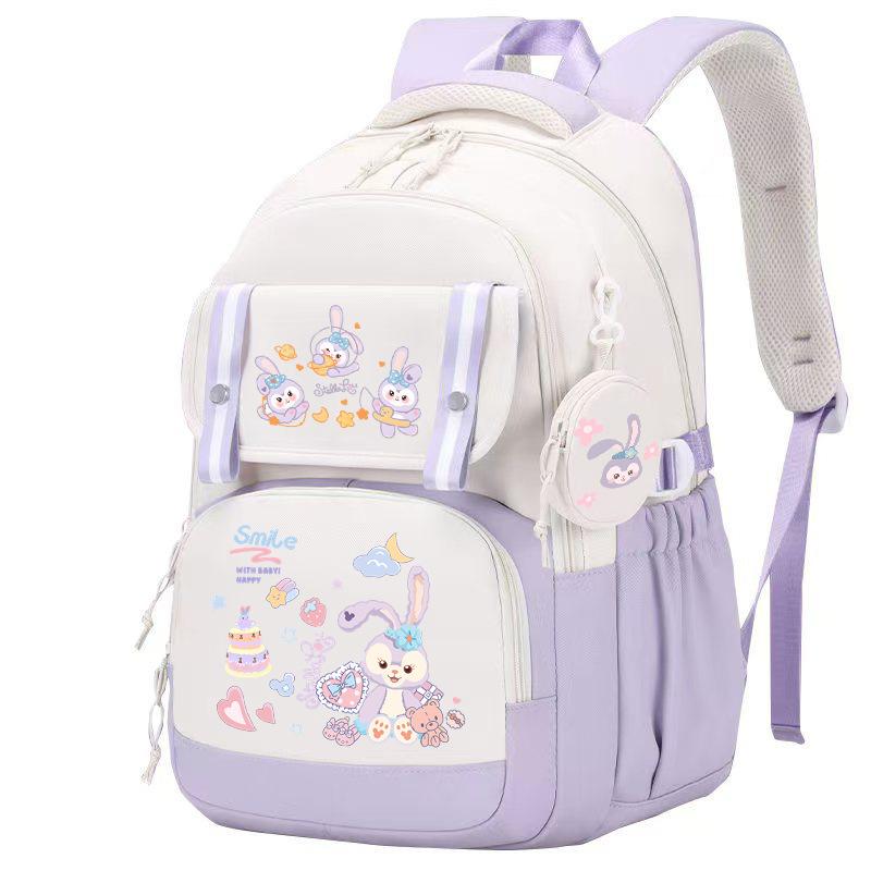Campus Versatile Student School Bag Sweet Small Fresh Printed Backpack Macaron Color