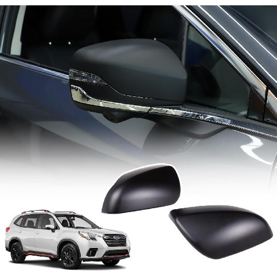 ABS Outside Mirror Cover Compatible with Subaru Forester 2019-2024 (With Turn signal) /Subaru Crosstrek XV 2018-2023, Car Door Side Rearview Mirror матовый черный