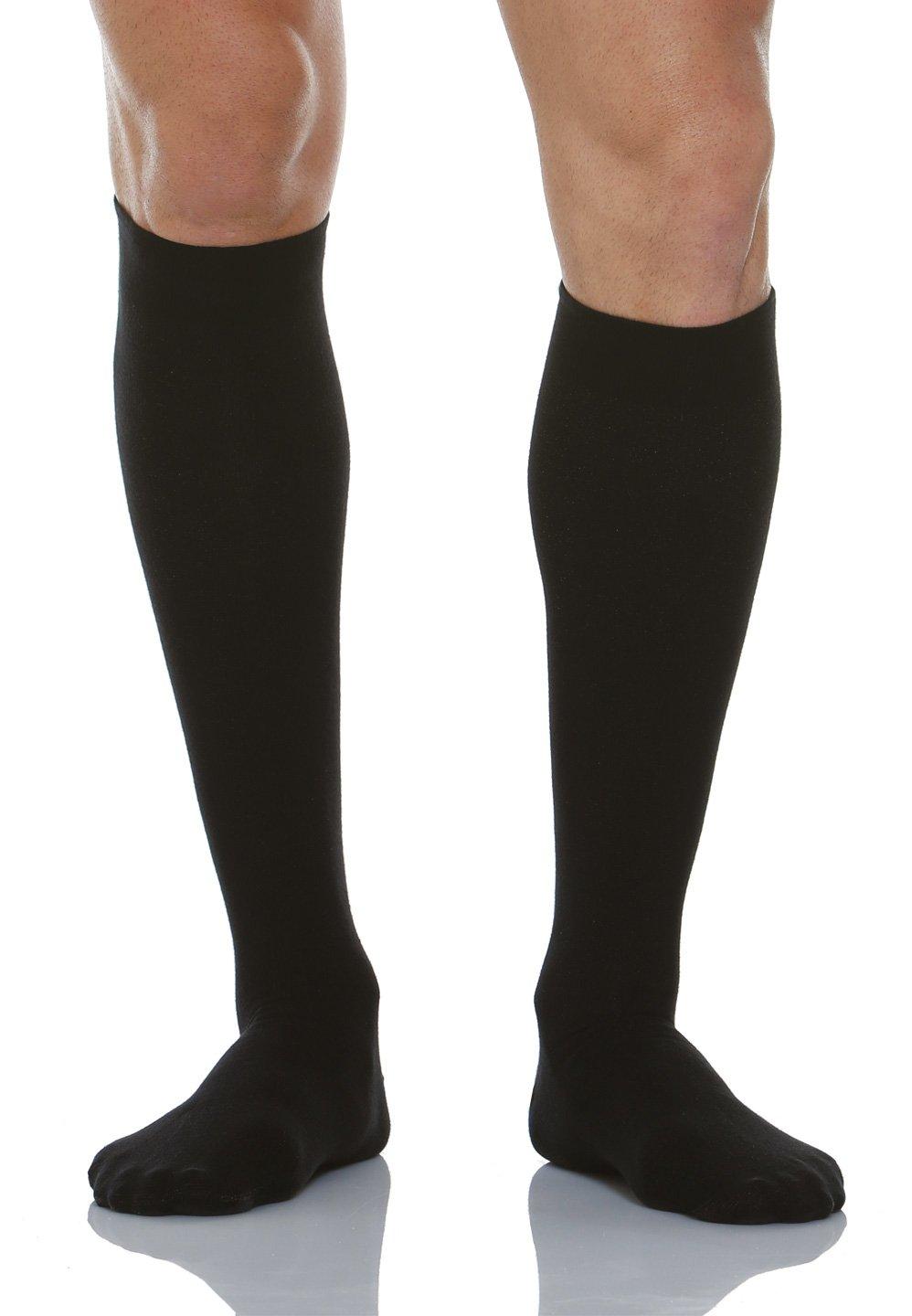 

Relaxsan 830 Silver Fiber Support Compression Knee Size 4 X-Static Socks, 18-22mmHg, Black, чёрный