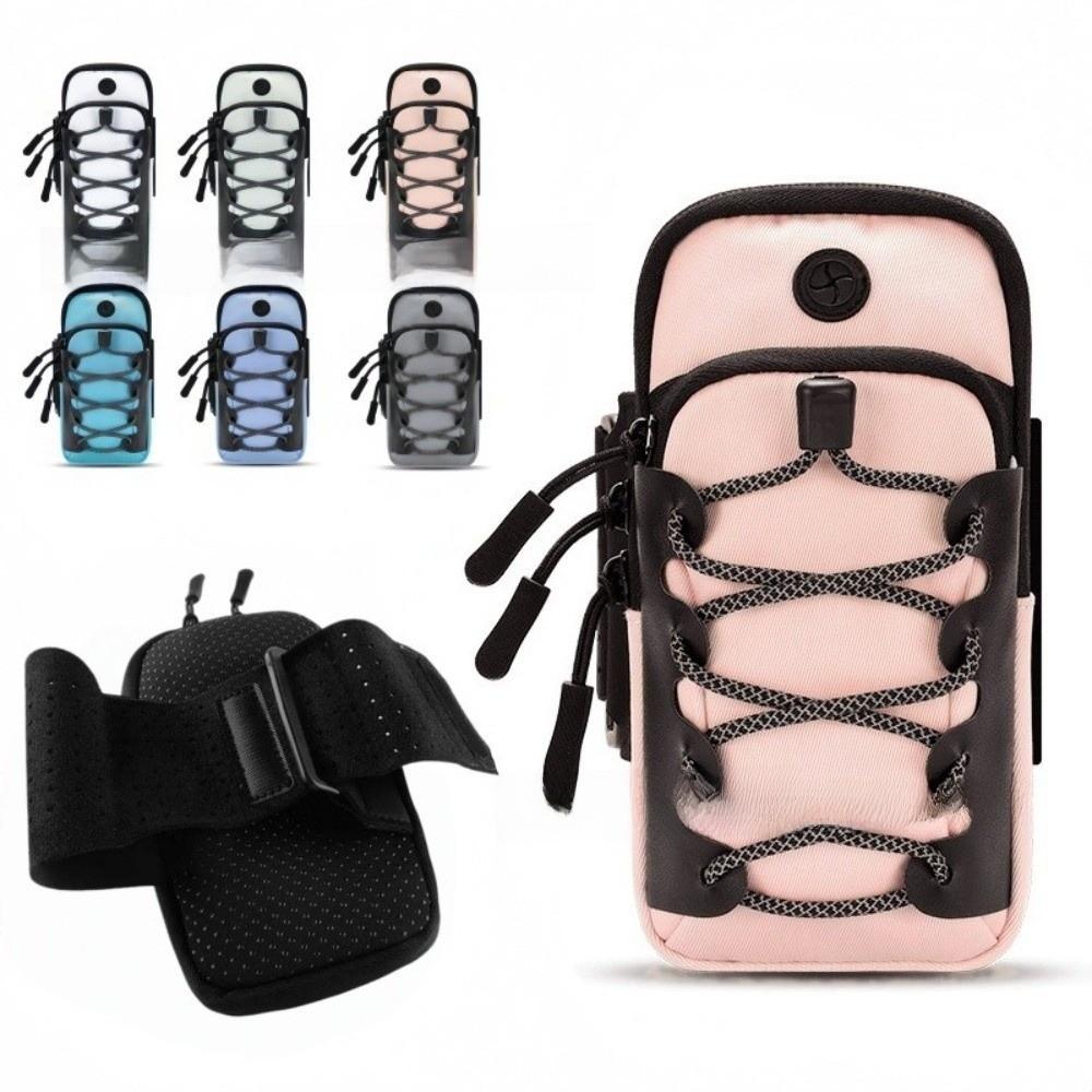 Reflective Cord Trim Sports Arm Bag Double Zipper Wrist Pouch Outdoor Pouch  Daily Outdoor