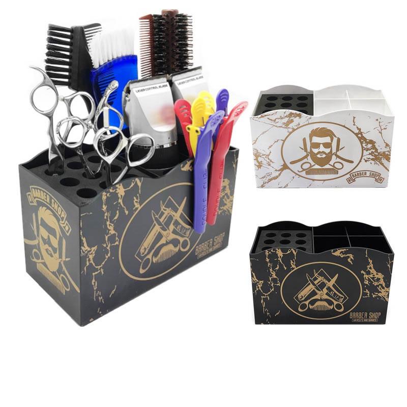 Barbershop Hairdressing Supplies Barber Storage Box Combs Scissors Holder Organizer Hairdresser Barber Rack Salon Accessories