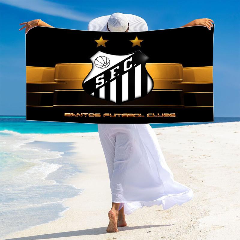 Santos FC Logo Print Beach Towel, Large Soft Quick Dry Towel for Beach Camping Swimming
