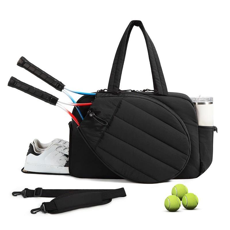 Borsa a Spalla per Tennis Sportiva Palestra Borsa Tote per Deposito Portatile Multi Tasche Borsa a Mano per Badminton Grande da Viaggio Escursionismo Campeggio Borsa a Spalla