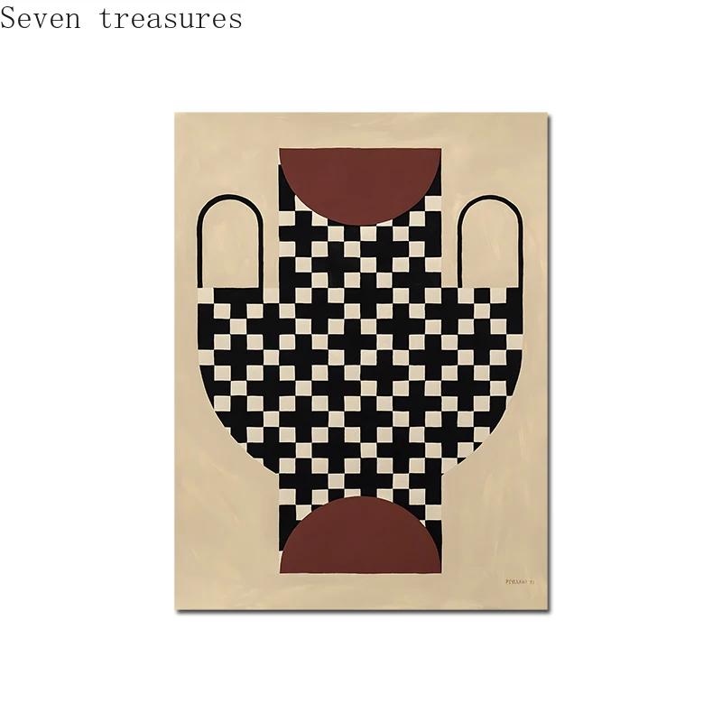 Curve Line Girl Abstract Aesthetic Wall Art Canvas, Nordic Posters and Prints, Picture Mural, Interior Vintage Room Decoration