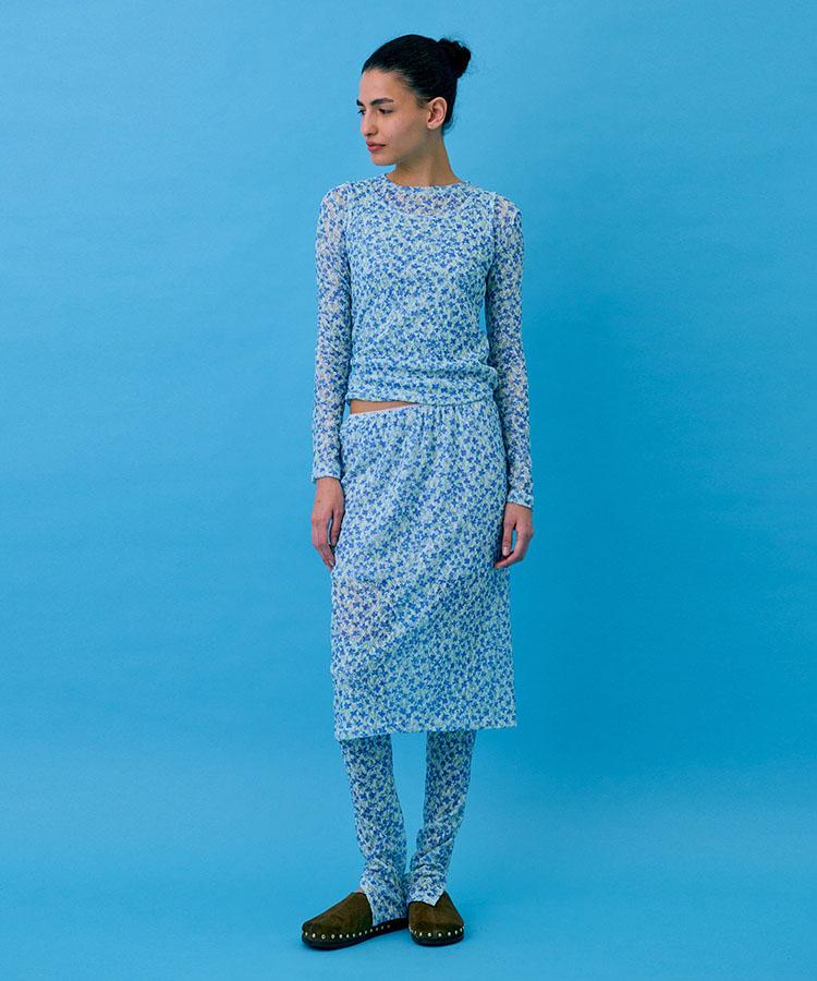 Bundercammer Floral Skirt_Light Blue