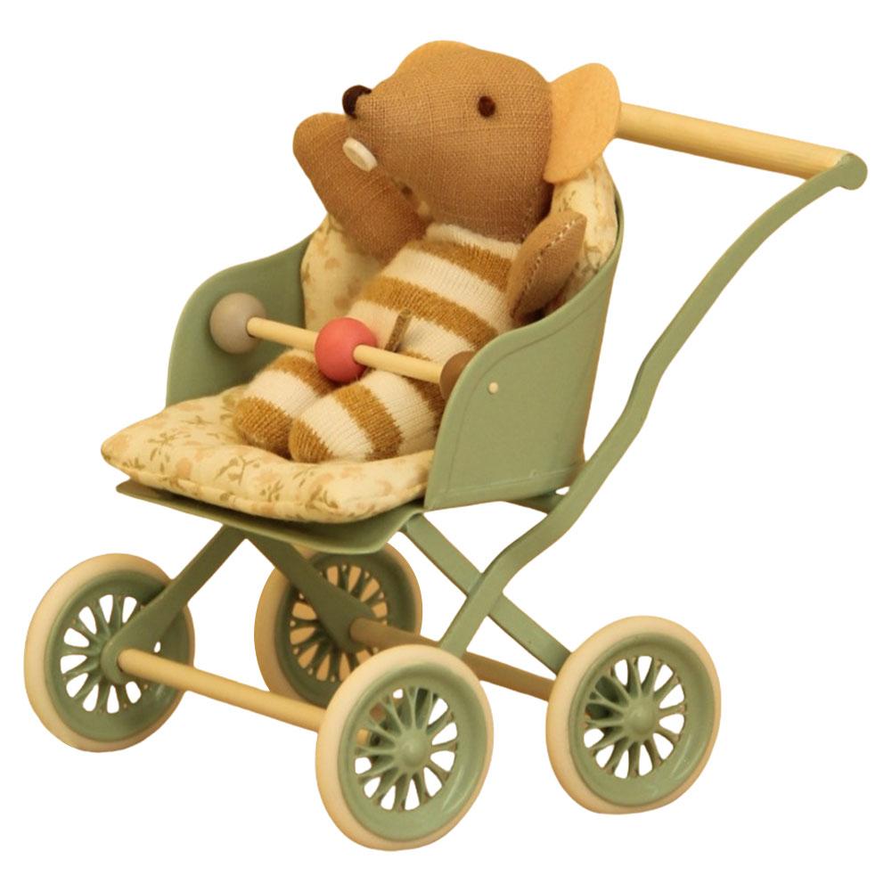 1:12 Miniature Artificial Furniture Baby Stroller Dollhouse Miniature Baby Carriage Dollhouse Furniture for  BJD OB11 Doll House