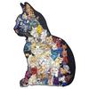Wacocetoy Cross-Border Cat Collage Irregular Wooden Jigsaw Puzzle: Challenging Money Box Style