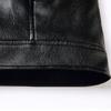 Men Coat Faux Fur Lapel Long Sleeve Faux Leather Jacket Thickened