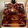 Fünf Nächte bei Freddy's 4. Jubiläumsdecke - Gemütlicher Fleece-Überwurf mit ikonischen Animatronics, einschließlich Freddy Fazbear, Clow