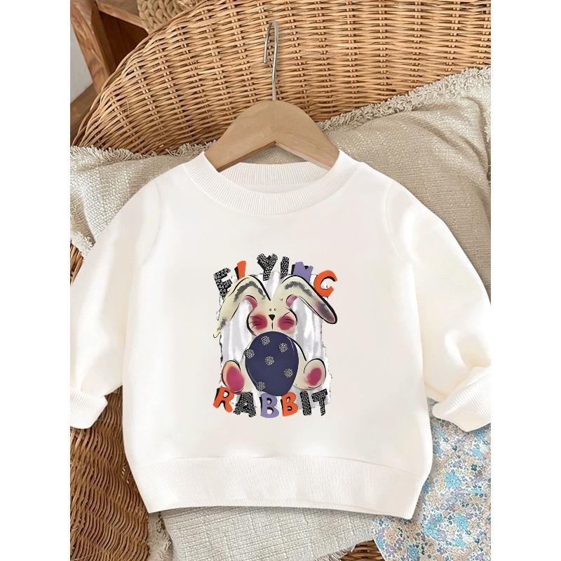 European Size Cute Printed Pattern 0-3 Years Old Comfortable Children's Spring Lightweight Round Neck Sweatshirt, Suitable for Outdoor Wear