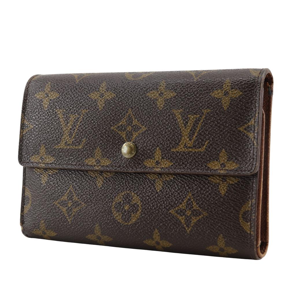 LOUIS VUITTON Porto Tresol Etui Papie Tri-fold wallet M61202 Brown Monogram canvas unisex Used